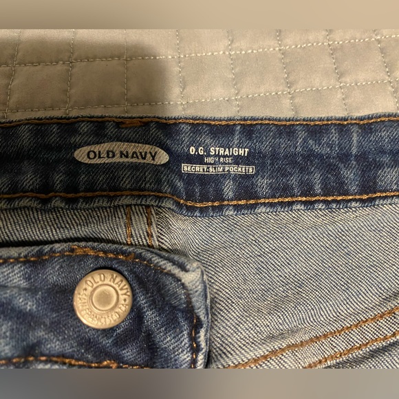 Old Navy Size 10 High Rise Straight Leg Blue Jeans - Picture 3 of 4